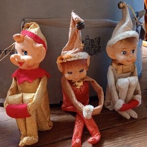 Very Vintage Christmas Elf Trio